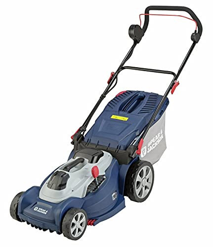 S & J Spear & Jackson 44cm Cordless Rotary Lawnmower & 2 Batteries - 36V