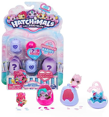 Hatchimals CollEGGtibles Shimmer Babies Multipack - mit 4 niedlichen Figuren und Baby-Überraschung, für Kinder ab 5 Jahren