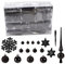115er Set Christbaumschmuck Weihnachtskugel Spitze Weihnachtsanhänger (Schwarz)