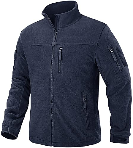 TACVASEN Giacca Invernale da Uomo Giacche Tattiche Full-Zip Jacket in Pile con Tasche con Cerniera