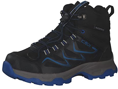 CMP Byne Mid Wp Outdoor Shoes, Nero-Royal, Unisex-Kids, 36