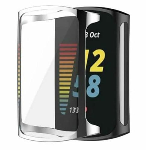 Schutzhülle kompatibel mit Fitbit Sense | Versa 2 | Versa 3 | Charge 3 | Charge 4 | Charge5 | Ionic | HR | Fitnesstracker | Silikonhülle, Größe: Fitbit Charge 5