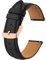 BISONSTRAP Uhrenarmbänder mit Schnellverschluss,Textur Leder Uhrenarmband für Herren und Damen,18mm,Schwarz,Roségoldene Schnalle