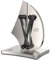 Grihot Professional Knife Sharpener | 3-Action Knife Sharpeners for Kitchen Knives, Self-Adjusting Sharpening AngleSolid Stainless Steel and Tungsten Carbide (Upgrade Sailboat Shape)