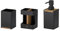 kela Badset Cube, 3-teilig, Polyresin, schwarz, 1x Becher, 1x Zahnbürstenhalter, 1x Seifenspender 300 ml, 390241