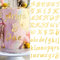 BETESSIN 54Pcs Buchstaben Deko Torte Gold Kuchen Dekoration Geburtstag Acryl 2 Sets A-Z Tortendeko Großbuchstaben Kleinbuchstaben Tortenaufsatz Set für Hochzeit Jubiläum Party Feier C