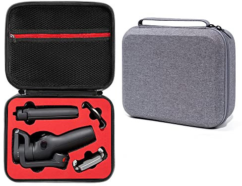 Zhixteu Tragetasche für DJI OSMO Mobile 6, Grau Tasche, Rot Futter, CARRIER_BAG_CASE, Tasche, Tragtasche