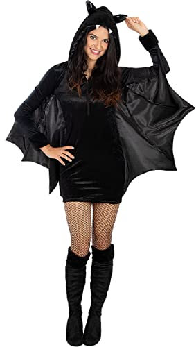 Funidelia | Déguisement chauve souris sexy pour femme Animaux - Déguisement pour Adultes et accessoires pour Halloween, carnaval et fêtes - Taille S - Noir
