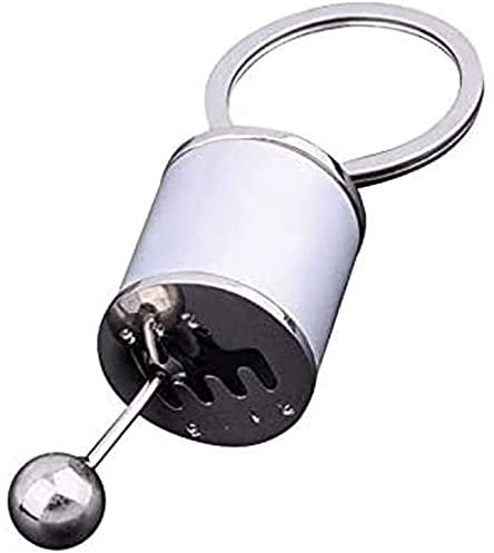 Porte-clés de levier de vitesse - Pièces de voiture - Boîte de vitesses - Boîte de vitesses - Porte-clés à 6 vitesses - Avec anneau - Accessoire de