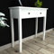 WIFESE 79x30x74 cm Frisiertisch Konsolentisch mit Zwei Schubladen Weiß Beistelltisch Flurtisch Console Table Sideboard Konsolentische fürs Wohnzimmer Schlafzimmer Französischer Landhausstil