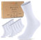 sockenkauf24 10 Paia di Calze Uomo Donna Calzini Lunghi Business Cotone Traspiranti Comode (Bianco 39-42)