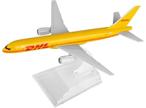 Maßstab 1:400 DHL B757 Gusseisen Flugzeug Modell Legierung Modell Druckguss Flugzeug Modell mit Display Ständer