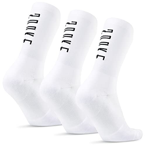 Souke Sports Fahrrad-Socken 1 Paar Crew Laufsocken Atmungsaktiv und Gepolstert für Herren & Damen