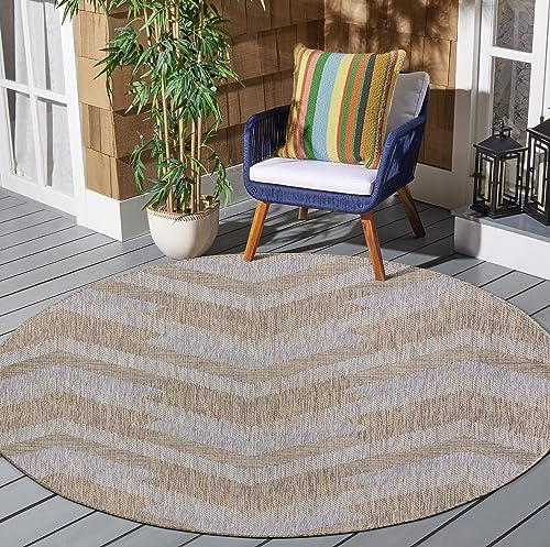 SANAT Melissa Outdoor Teppich Wetterfest - Balkon Wasserabweisend - Für Innen und Außenbereich, Terrasse, Garten, Wohnzimmer oder Küche - Multi2, 200x200 cm Rund