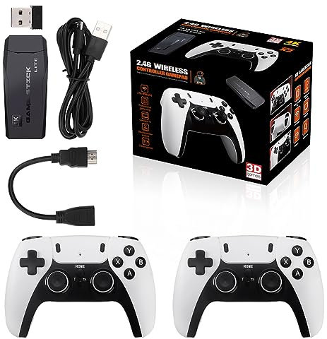 rels Retro Game ole, Plug and Play Game Mhine th 20000+ Gam Built-in, 2.4g rels Controller Gamepad Game , 4K HD Output, Gift for Adults and Boys