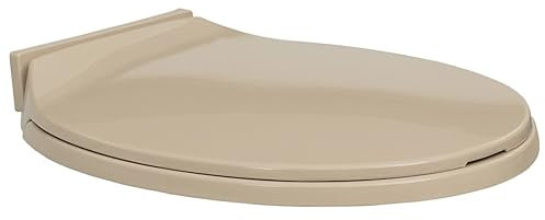 Tidyard Toilettensitz mit Absenkautomatik Toilettendeckel mit Soft-Close-Funktion Klodeckel WC-Sitz Soft Close Toilettensitze, Passend für die Meiste Toilette, Beige Oval