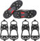 2 Paar Spikes Steigeisen, Steigeisen für Wanderschuhe Eisstollen Schuhspikes mit 8 Stahlstollen Traktionsstollen Greifer Spikes für Stiefel Klettern auf EIS Schnee (Große Größe)