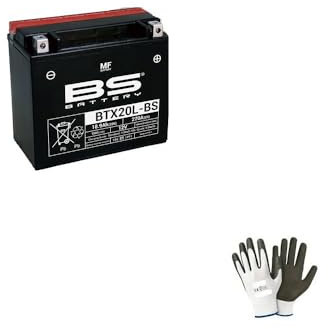 Compatible avec Harley Davidson FLSTI Heritage Softail 1450 2006 a 2006 Batterie BS BTX20L-BS(YTX20L-BS YUASA) SCELLÉE ET PRÊTE À L'INSTALLATION Batteries 12V/18AH pour Moto 175X87X155MM