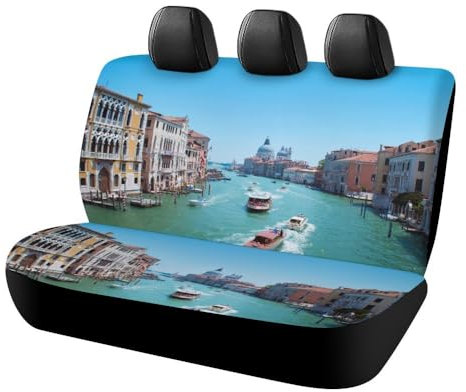 OTRAHCSD Auto Rücksitzbezug Venedig Italien Auto Sitzbezug Universal Sitzbezüge Set für die meisten Autos LKW SUV