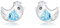 Hühner Ohrringe 925 Sterling Silber Blaues Herz Cubic Zirkonia Huhn Ohrstecker Niedlicher Hühner Schmuck Geschenke für Damen Frauen Mädchen Tochter Hühner Liebhaber