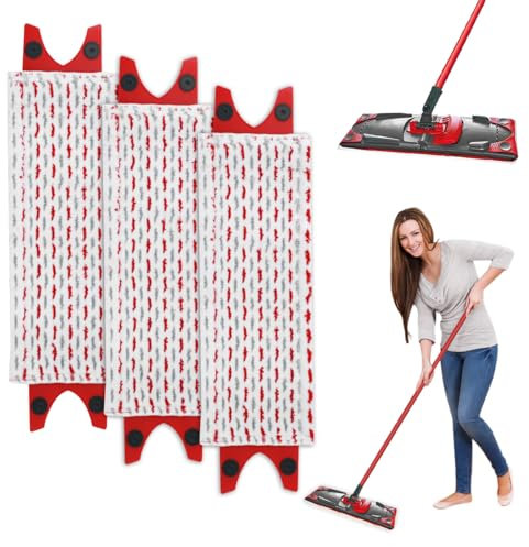 3 Pezzi per Vileda Mocio Revolution Panni Ricambio Kit, per Vileda Ultramax/UltraMax Plus Straccio Pavimenti 2 in 1 Ricarica, per Il Lavaggio Sporco Pulizia del Pavimento
