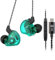 Yinyoo CCZ Melody USB-C In-Ear-Monitors Hybrid 1BA 1DD HiFi Earphone, Deep Bass Lightweight In-Ear Earphone IEM with 4N OFC Cable for Musician/Drummer/Bassist (Green, with mic USB-C)