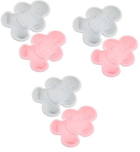 Alipis 6pcs DIY Silicone Baking Molds Gingerbread Man Cutters Cake Decorations Random Color