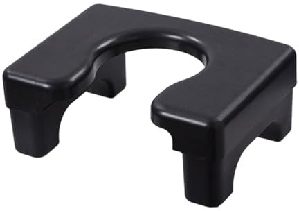 kowaku Hockender Toilettenhocker-Stuhl, Toilettenhocker-Squat-Stuhl, verbreiterter Toiletten-Fußhocker, Töpfchenstühle für Frauen, Schwarz