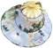 Wisafory Chapeau de Soleil Pliable 2 en 1 - Éventail et Protection Solaire - Motif Floral en Bambou - Pour Camping, Voyages, Plage, 14 #