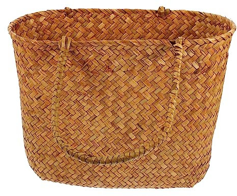 KITANDOVE Handgewebter Picknickkorb Aus Mit Griff Rustikaler Tragbarer Aufbewahrungskorb Für Blumen Früchte Und Snacks Für Hochzeiten Picknicks Feste Und Mehr
