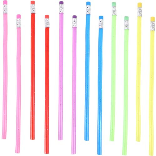 NUOBESTY 12 Stück Neuartiger Bleistift Weicher Bleistift Pvc Bleistift 30 Cm Bleistift Biegsamer Bleistift