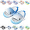Giltpeak Cloud Shark Slides Kids, Pantofole per bambini, estive, antiscivolo, per il bagno, da spiaggia, divertenti, blu, bianco, blu, 35/36 EU
