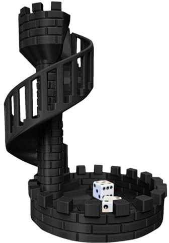 Torre dei dadi del castello | Torre che i dadi | Decorazione Castello | Torre di lancio dei dadi a tema romano, castello dei dadi con decorazione da tavolo, antica torre del setaccio per appass