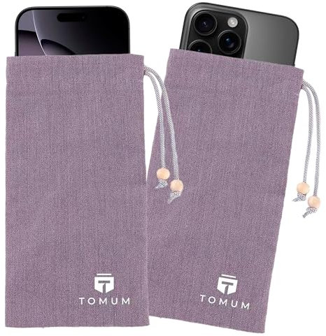 TOMUM EMF-Schutzhülle für Handy, EMF-Schutz, Smartphone-Hülle, Anti-EMP-Tasche, Signalreduzierung, für Strahlung, EMP 5G, RFID, Grau, 2 Stück