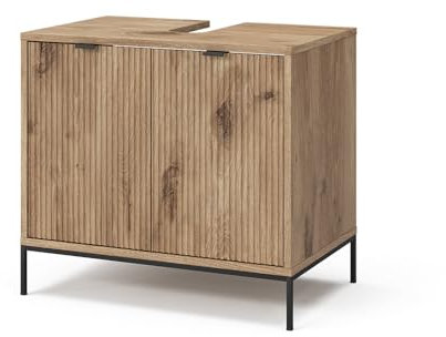 Vicco Mueble bajo Lavabo Eliza, Roble Vikingo, 70 x 63 cm con 2 Puertas