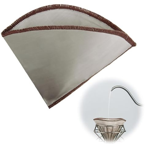 Kaffeefilter Wiederverwendbar Dauerfilter Kaffee Größe 2, Kaffeefilter Edelstahl 150x115mm Kompatibel mit Filterhalter Kaffeemaschine Universal Coffee Filter Aufsatz (1-2 Tassen)