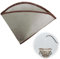 Filtre à café Réutilisable Filtre permanent à café taille 2, Filtre à café en acier inoxydable 150x115mm Compatible avec le porte-filtre de la cafetière universelle Coffee Filter Aufsatz (1-2 tasses)