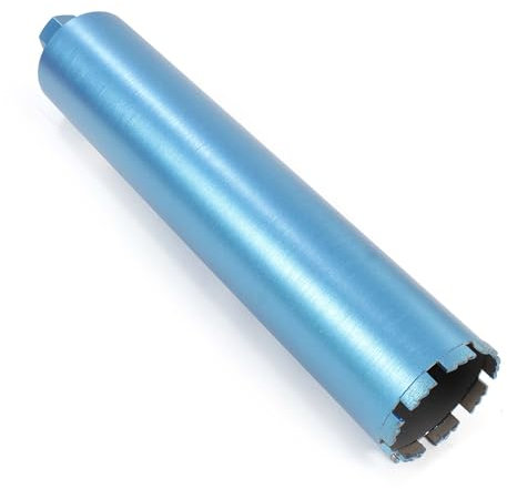 Wiltec Foret diamant pour Carotteuse Ø 102 mm – Rendement moyen – 1¼ UNC – Longueur 450 mm – Métal fritté – Forage à humide – Chantier Carrelage Béton – Trépan Couronne Diamant