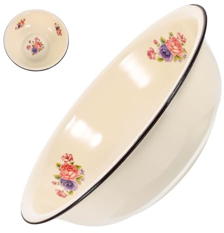 Angoily Emaillierte Becken Rührschüssel - Langlebige Emailleware Leicht Zu Reinigen Tragen