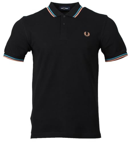 Fred Perry Herren Kurzarm Polo - M3600 (DE/NL/SE/PL, Alphanumerisch, XXL, Regular, Regular, Schwarz2)