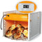 Cpolebev Plaque Chauffante pour Couveuse de Poussins Chauffage pour Couveuse de Poulets avec Hauteur et Angle Réglables, Contrôle Numérique de la Température Prise UE