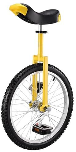 Mixtric Einrad Für Den Außenbereich, Höhenverstellbares Einrad, Mit Verstellbarem Sitz, Auslaufsicherem Reifen, Für Outdoor-Sport Und Fitness,Gelb,24Inch