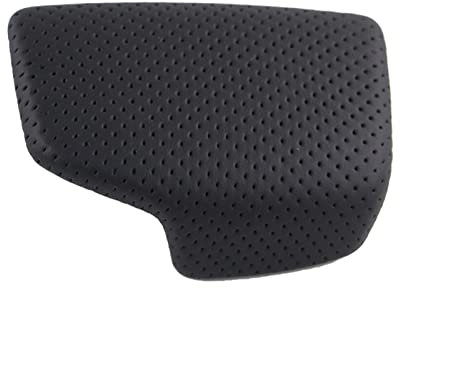 WILSEM Schwarzer Perforierter Leder-Wählhebelgriff Schaltknauf Handballenabdeckung Für A&UDI A4 B9 A5 Q7 Q5 2016 2017 2018 2019