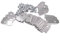 vhbw 30x Ersatz-Messer kompatibel mit Segway Navimow i105E, i110n, i108E Rasenmäher - Ersatzklinge Silber, Stahl
