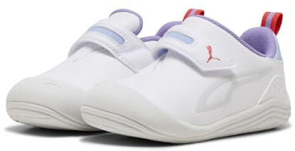PUMA Kinder Kitten Sneakers 25, White Silver Mist Fierce Red Gray