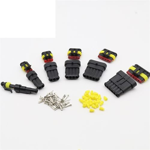 Flammhemmung 1P 2P 3P 4P 5P 6P Weg Versiegelt Automotive Kabel Stecker Auto Motorrad HID Auto Stecker 5Pcs(3P 5 kits)