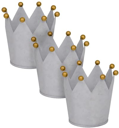 UNUS Krone Zink mit goldenen Kugeln unterschiedliche Größen