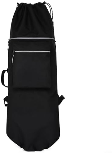 Gdfnmogo Longboard-Tragetasche, 110 cm x 32 cm, Oxford-Stoff, Skateboard-Rucksack, mit doppelten Schultergurten und Griff, für Standard- oder Schwarz
