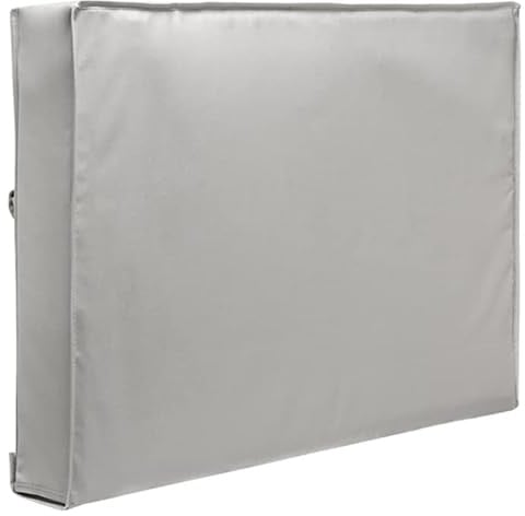 Yvxotrxnk Housse de protection TV d'extérieur grise imperméable à la poussière, universelle pour télévision LCD de 22-65 pouces, protection d'écran toutes saisons (gris, 22 x 65 pouces)