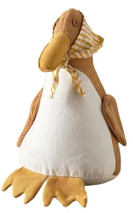 RNXRZANK Cute Decorative Doorstop in The Shape of an Animal, Duck-Shaped, for Home and Office, to Protect Floors and Against Impacts, Brown